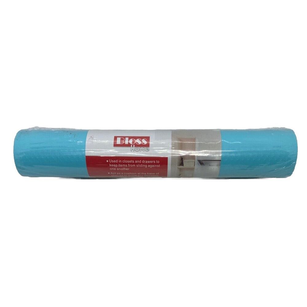 Bloss Home One Roll Blue Shelf Liner Protective Mat Plastic EVA 30 x 450 cm New